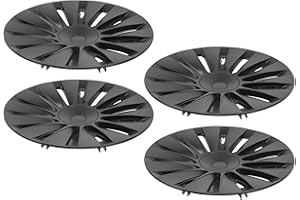 Elprico 4PCS Wheel Hub Cap, Matte Black Sporty Wheel Rim Hub Caps For Tesla Model Y 2020 to 2023