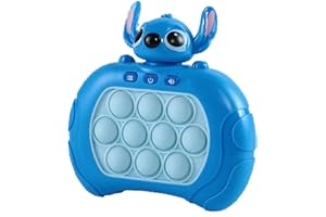 YOIMCKAY Stitch Pop Push Spiel,Stitch Fidgets Spielzeug,Speed Push Spiel, Schnelles Push Spiel für Erwachsene, Quick Push Spielzeug mit Lichtern, Lustige Geschenke für Jungen & Mädchen(Blau)