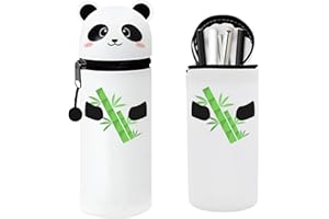 HIQE-FL Étui à Crayons Fille,Étui à Crayons de Dessin Animé,Porte Crayon Enfant,Trousse à Crayons Télescopique,Trousse à Crayons en Toile