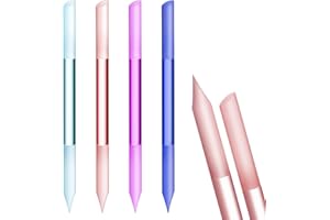 Auidy_6TXD 4 Stück Nagelhautschieber Glas Nagelhautschieber Nagelfeile Manikürestäbchen für Frauen Mädchen Maniküre und Pediküre