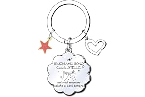 QTZXZX Portachiavi Regalo, Regalo Amica Compleanno,Idee Regalo Originali per Amica, “Alla Mia Migliore Amica.Grazie per il tuo supporto nei momenti difficlli”regalo di amicizia,Regalo Amica
