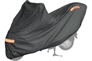Auto Accessori Lupex Housse de protection pour moto molletonnée et imperméable | Housse en tissu PVC | Taille XL 246 x 105 x 127 cm | Couverture extérieure universelle | Scooter Moto Motorino