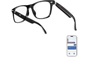 voogil AI Smart Glasses, Multifunctional Bluetooth Glasses for Men & Women, 116 Languages & Accents Translator Glasses, Blue Light Filter & Polarized UV Protection Lenses Translation Glasses, Black