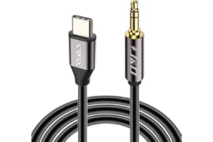 J&D USB C na 3,5 mm 1/8 cala kabel audio, USB typu C na standard 3,5 mm 1/8 cala TRS męski adapter samochodowy aux kabel kompatybilny z Google Pixel 2/2XL/3XL, iPad Pro 2018, MacBook, Samsung Galaxy, Huawei