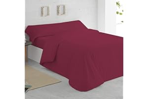 GREATOYAR Juego de Nórdica,Juego de Funda de Edredón, Set de 3 Piezas, 1 Funda Nórdica, 1 Sábana Bajera Ajustable, 1 Funda de Almohada, 100% Poliéster, Transpirable, para Cama 105cm, Vino