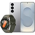 Samsung Galaxy S25 AI Smartphone, 12GB Memory, 128GB Storage, Silver Shadow and Galaxy Watch7 Green, 40mm, Bluetooth (UK Version)