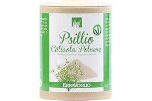 Erbavoglio Polvere di cuticola di Psillio - 200 g - Alimento convenzionale - Fibra naturale ad alta capacità di assorbimento, perfetta per migliorare la digestione e la regolarità intestinale.