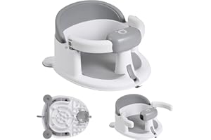 Buddy Baby • Sedile da bagno AquaBebe • Da 6 mesi • Base antiscivolo a 3 ventose • Barriera antiribaltamento • Apertura per un facile posizionamento • Ferro antiscivolo flessibile • Ideale doccia e