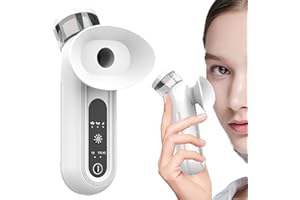 KOLGEIKJ Nano Spray, Gesichtsdampfer, Augennebel-Dampfsprüher Face Steamer, Nano Eye Mist Steam Sprayer, Nano-Luftbefeuchter Für Trockene Augen, Tragbares Augenschutz-Pflegegerät, Warme Kompresse Feuchte Wärme