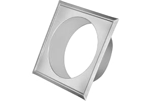KOTARBAU® Ugnsrör rosett Ø 120 mm galvaniserad skorstenssrosett med fläns ugnsrör 160 mm x 160 mm väggskydd silver dekorativ rosett för öppen spis väggfoder