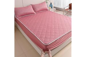 DSAOTENG Sábana bajera acolchada de sensación fresca, protector de colchón transpirable y transpirable para verano, suave, antideslizante, funda de cama de refrigeración para habitación con aire acondicionado