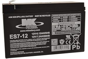 MK BATTERY 12V 7.2Ah MK Sealed Lead Acid (AGM) Battery