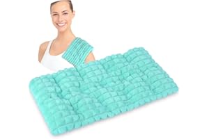 REVIX 6x12 Moist Heating pad microwavable, Reusable Microwave Heating Pads for Joints Pain Relief, Weighted Heat Packs with Flaxseeds Relieve Sore Muscle, Cramps, Neck and Shoulder, Back, Unscented