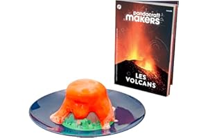 Pandacraft - Kit Éducatif Makers Les Volcans - Expérimenter, Découvrir et se Questionner Tout en s'Amusant - 1 Activité + 1 Magazine - Jeux Éducatifs 8-12 Ans