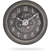 Efe Mark Premium Series Antique Vintage Dial Rotary Wheel Home and Office Wall Clock 40 CM Gray with Embossed Digits