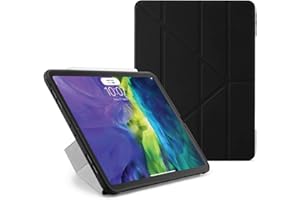Pipetto Origami iPad Case Pro 11 (2020) 2. generacji, odporna na wstrząsy obudowa TPU ze stojakiem 5 w 1, kompatybilne z synchronizacją i ładowaniem Apple Pencil 2 - czarne