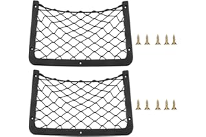 NICTSEPO Storage Nets for Campervans - 2 Pcs Elastic Mesh Van Storage Nets Pocket Holder, Van Motorhome Caravan Boat Car Storage Solutions Ideas Accessories for Storing Phone/Water Bottle/Toiletry (31 * 21cm)