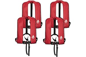‎12SKIPPER 12skipper 4er-Set Automatik-Rettungswesten 165N ISO mit Waistbelt