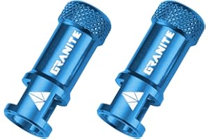 ‎GRANITE Granite Juicy Nipple Ventilkappen mit Ventilkernentfernungsfunktion, Einfach zu verwendende Fahrradreifen-Schutzhüllen (Blau).