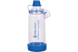 ALDO-UNION Universal-Chamber Cámara de Inhalación. Diseñada para Garantizar el mayor Depósito Pulmonar del principio activo y compatible con la mayoría de inhaladores presurizados. Asma y Epoc.