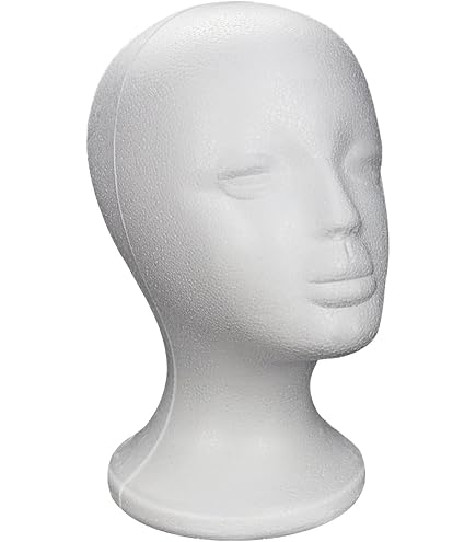 Oshhni Schaufensterpuppenkopf Schwarz – Perückenhalter Für Friseur, Make-up Übung & Hut-Display