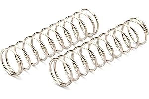 JJOIAS 5 Pièces Ressorts de compression Acier inoxydable 2mm Fil Diamètre 26mm OD 80mm Longueur, ressorts hélicoïdaux allongés en argent