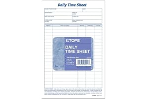 TOPS Daily Employee Time and Job Sheet, 6 x 9.5 Inches, 100 Sheets per Pad, 2 Pads/Pack (30041)