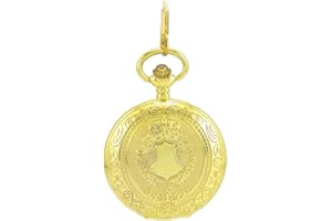 UNENDLICH U Infinite U Rétro d'or Bouclier Chiffres Romains Squelette Creux Acier Montre de Poche Mécanique