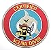 Produktbild Zertifiziert Scuba Diver Patch 9 cm Embroidered Iron on Badge Tauchen Aufnäher Shark Kostüm Cosplay DIY Tasche Rucksack T-Shirt Jacke Gepäck