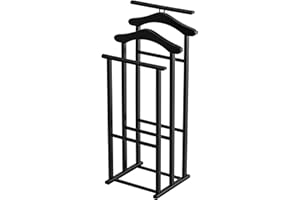 ARREDAMENTI ITALIA Meble Włochy Nosiciel do sypialni MAXI, Drewno - Potrójne wsparcie - Czarne wykończenie "Ar-It serce drewna"