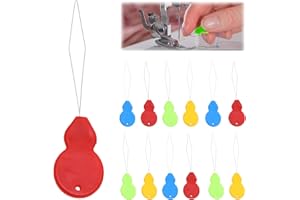 Alluring Nadeleinfädler, Nadeleinfädler für Nähmaschinen Einfädelhilfe, Nähmaschinen Zubehör Grüner Kunststoff Fisch für Handnähen und Nähmaschinen (12PCS)