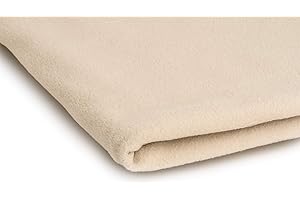 ORIENT FASHION Polaire en tissu haute qualité Fleece 200 g/m² - Disponible en 50 couleurs - 50 x 155 cm (Beige Clair)