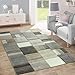 Produktbild Paco Home Designer Teppich Modern Konturenschnitt Pastellfarben Kariert Beige, Grösse:200x290 cm
