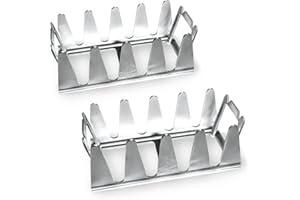 BBQ Rescher Bavarian Rescher Set of 2 Multi Grill Rack, Robust Stainless Steel, Ideal Angle for Meat, Airfryer Accessories, Easy Indirect Grilling, Maximum Grill Enjoyment, Crisses Crusts