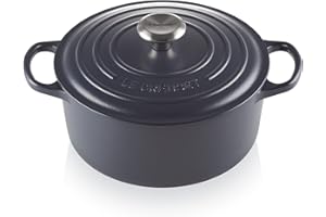 Le Creuset Cocotte Signature en Fonte Émaillée avec Couvercle, 24 cm, Ronde, 4,2 L, 4,305 kg, Navy Blue, 21177245214430