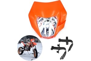 JFG RACING Arancione Universale S2 12 V 35 W Moto Alogena Fari Testa Lampada Carena Luce per EXC250 SX250 SXF250 EXC450 SX350 SXF450 EXC525 640LC4