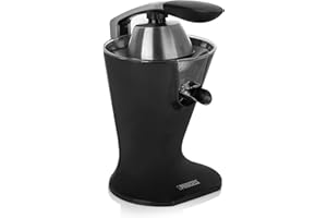 ‎PRINCESS Princess Citrus Juicer – Zitruspresse mit 2 Presskegeln – Edelstahl-Fruchtfleischfilter– Schwarz – 201857