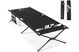 Sportneer Lit de camping, lit militaire portable pour dormir 198,9 x 72,9 x 37,1 cm, lit pliable robuste pour adultes et adolescents, tente de camping, salon, bureau, 150 kg