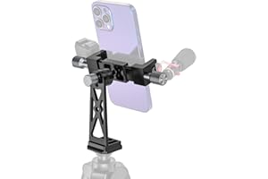 Handy Stativ Adapter, Cenawin Metall Smartphone Stativ Halterung mit 2 Kaltschuh, Arca-Swiss, 1/4" 3/8" Gewinde, 360° Drehbarer Stativ Handyhalterung für iPhone 15 14 13 Pro Max Samsung S23 Huawei P60