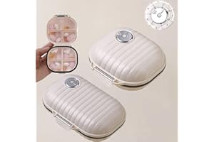 HUNMUI Przenośne etui na tabletki na co dzień, podróżny organizer na pigułki, tygodniowy organizer na pigułki, 7 przegródek, przenośny futerał na pigułki, podróżny (A+B)