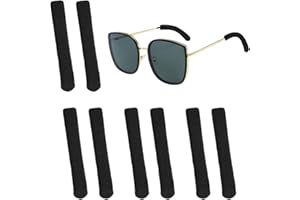 EOPHMI Glasses Comfort Ear Pads,4 Pairs Glasses Ear Cushions,Glasses Arm Covers,Soft Knitted Cotton Ear Pads for Glasses,Glasses Legs Cushions,Eye Glasses Ear Cushions Suitable for Sunglasses,Reading Glasses