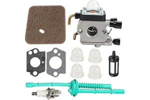 Hippotech Carburetor for STIHL FS38 FS45 FS46 FS55 KM55 FS85 with Air Fuel Filter Gaskets Replacement OEM P/N:4140-120-0619