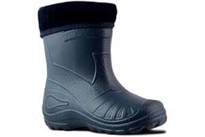 Kolma Ultra Light EVA Kids Girls Wellington Boots Rainy Snow Wellies Red Very Warm Liners