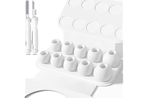 INESORE 5 par wymiennych końcówek do słuchawek AirPods Pro 3 (2025) z zestawem do czyszczenia, antypoślizgowe, silikonowe zatyczki do uszu do Air Pod Pro 3 z przenośnym pudełkiem do przechowywania (XXS/XS/S/M