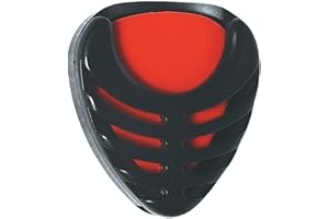 GEWA Fire Stone Portaplettri Plectrum/Pick, Per plettri di varie forme, nero, auto-adesiva, 1 pezzi