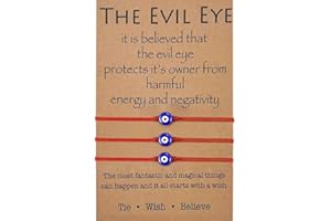 BOCHOI Bracciale Malocchio Bracciale Buona Fortuna Braccialetti Amicizia Cordino Kabbalah Gioielli per Donna Uomo Famiglia Ragazzi Amici