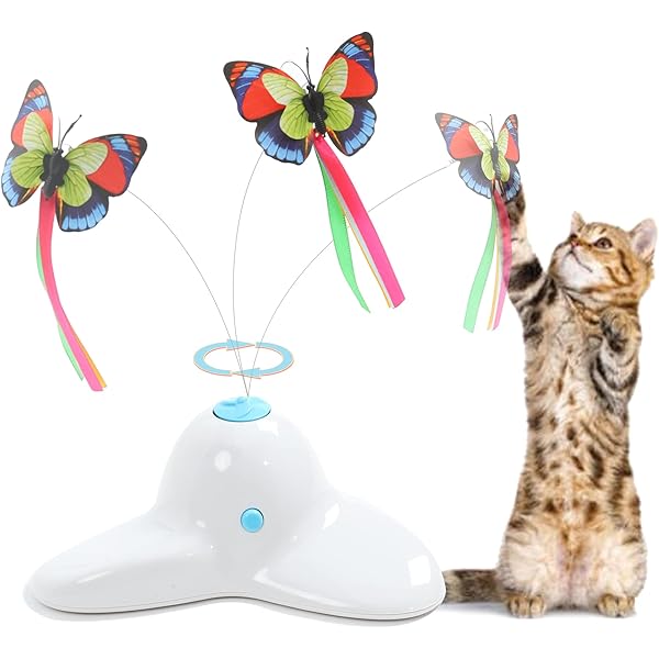 zenes funny cat toy butterfly