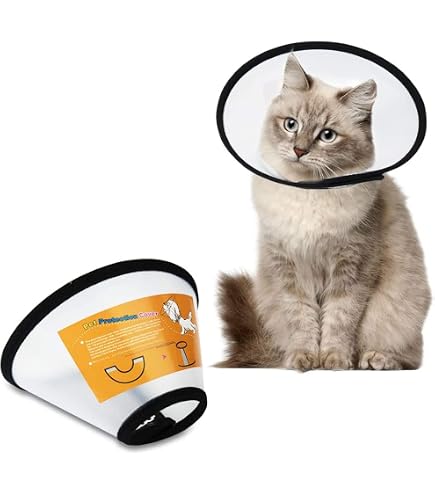 COLLARE ELISABETTIANO MORBIDO PER GATTI - IMPERMEABILE, REGOLABILE, PER POST-OPERAZIONE E FERITE