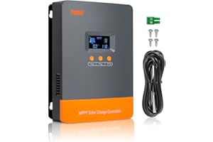 POWMR 100A MPPT Solar Charge Controller 12V/24V/48V Auto, MPPT Solar Controller 100 Amp w/ LCD Display, Support 12(Max) Solar Regulator Connections in Parallel, Work with Lead-Acid and Lithium Batteries