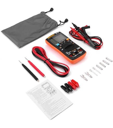 ANENG AN8009 Digitale Multimeter – Auto-ranging, AC/DC, Capaciteit, Temperatuur, Frequentie – Met Achtergrondverlichting En Tasje